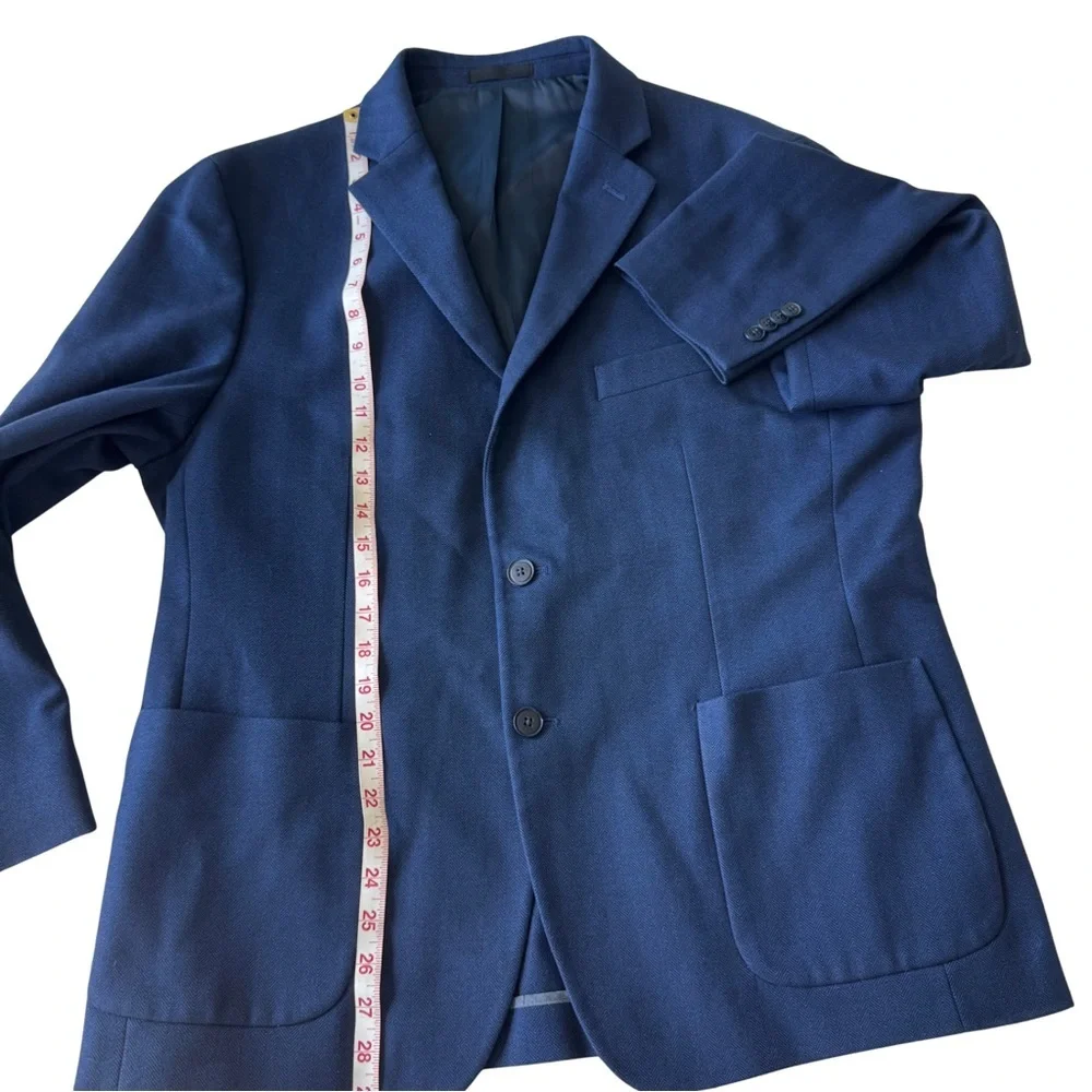 Michael Kors Mens Classic Blue Two Button Blazer Sport Coat Jacket